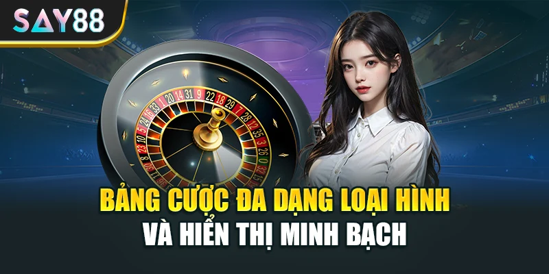 Bảng cược đa dạng loại hình và hiển thị minh bạch