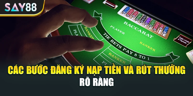 Các bước đăng ký nạp tiền và rút thưởng rõ ràng